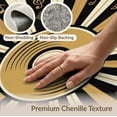 thumbnail image 6 of ODIKA 3'x5' Washable Throw Rug Stain Resistant, Low Profile, Non-Slip Record Vintage Vinyl Disco Groove Rays Music Symbols Player Dj for Entryway, Kitchen, Mudroom, 6 of 7