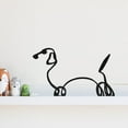 thumbnail image 4 of Metal Dog Minimalist Art Wall Sculpture,Abstract Metal Wire Geometric Line Drawing Art Statue，Metal Dog Wall Decor Minimalist Living Room Wall Decor (Dachshund), 4 of 6