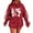 Red-3, variant on Fshinging Football Hoodie Sweatshirt For Women Long Sleeve Sequin Letter Print Oversize Pullover Tops Sunday Game Day Clothes