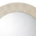 thumbnail image 2 of Benzara Chester 36 Inch Round Modern Mirror, Textured Shagreen, Beveled Edge, Ivory, 2 of 7