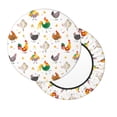 thumbnail image 2 of Disketp Funny Chicken Funda Redonda para Taburete, Funda de Cojín para Silla de Bar Suave y Elástica-12 inch, 2 of 7
