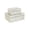 Cream Handmade Linear Mosaic Storage Stripes Geometric Rectangle S/2 12", 8"W, variant on DecMode Handmade Blue Mother of Pearl Shell Decorative Box with Hinged Lid, 2 Count