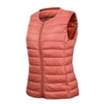 thumbnail image 5 of Yigetop Womens Vest Women Vest Cultivate one Morality Warm V Neck Thin Down Vest inside Puffer Vests for Women 2024 Trendy Watermelon Red M, 5 of 5