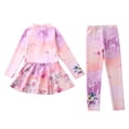 thumbnail image 3 of Tiijoy Girls UPF 50+ Long Sleeve Rashguard Swim Dress Pants 2-Piece Swimsuit, Sizes 3-12, 3 of 3
