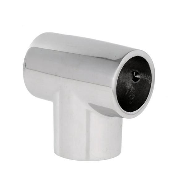 Marine 316 Stainless Steel Bote Yacht Accesorio Para Barandillas 90 Degree Tee 25mm ejercicio Cola Accesorios en T para pasamanos de barcos