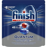 Finish Dishwasher Detergent, Quantum Max, Fresh, 45 Tablets, Shine and Glass Protect