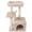 Beige, variant on Cute Cat Tree Kitten Tower For Indoor Condo Sisal Posts With Jump Platform Furniture Activity Center Play House Beige