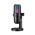 thumbnail image 1 of Micrófono Condensador Profesional AKANE Mod. OMNIA300 con Luz LED y Base para Podcast Streaming Gaming, 1 of 2