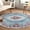 Floral Teal Red-5' (Round), variant on Area Rug 5x7 Washable Boho Rugs For Living Room Non-slip Bedroom Low Pile Lightweight Tangerine Vintage Throw Dining Kitchen Home Office Carpet Floral Aqua Yellow