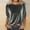 *Dark Gray, variant on ClodeEU Women's Round Neck Velvet Three-Quarter Sleeve T Shirt Top,Casual Soft Cozy Tunic Blouse Coffee,Womens Plus L