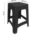 thumbnail image 3 of Banco tipo Rattan BERGMANN Bali 4 Bancos de plástico apilables Negro, 3 of 3