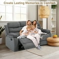 thumbnail image 6 of 3 Seater Reclining Couch Manual 3-Seater Recliner Sofa, Triple Reclining Couch Chair with Adjustable Backrests, Memory Foam Comfort, Storage Pockets, Dark Gray Living Room & Home Theater Furniture, 6 of 7