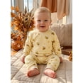 thumbnail image 5 of RUINIXCW Baby Fall Outfit, Bee Print Long Sleeve Crew Neck Sweatshirt with Pants, 5 of 8