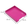 JAM Stackable Paper Trays, Pink, Desktop Document, Letter & File