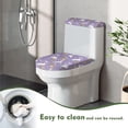 thumbnail image 5 of HELLHERO Rabbits and Flowers Toilet Lid Cover and Toilet Tank Lid Cover Soft Toilet Lid Cover & 2 Pcs Set for Bathroom Washable and Reusable Elastic Edge, 5 of 8