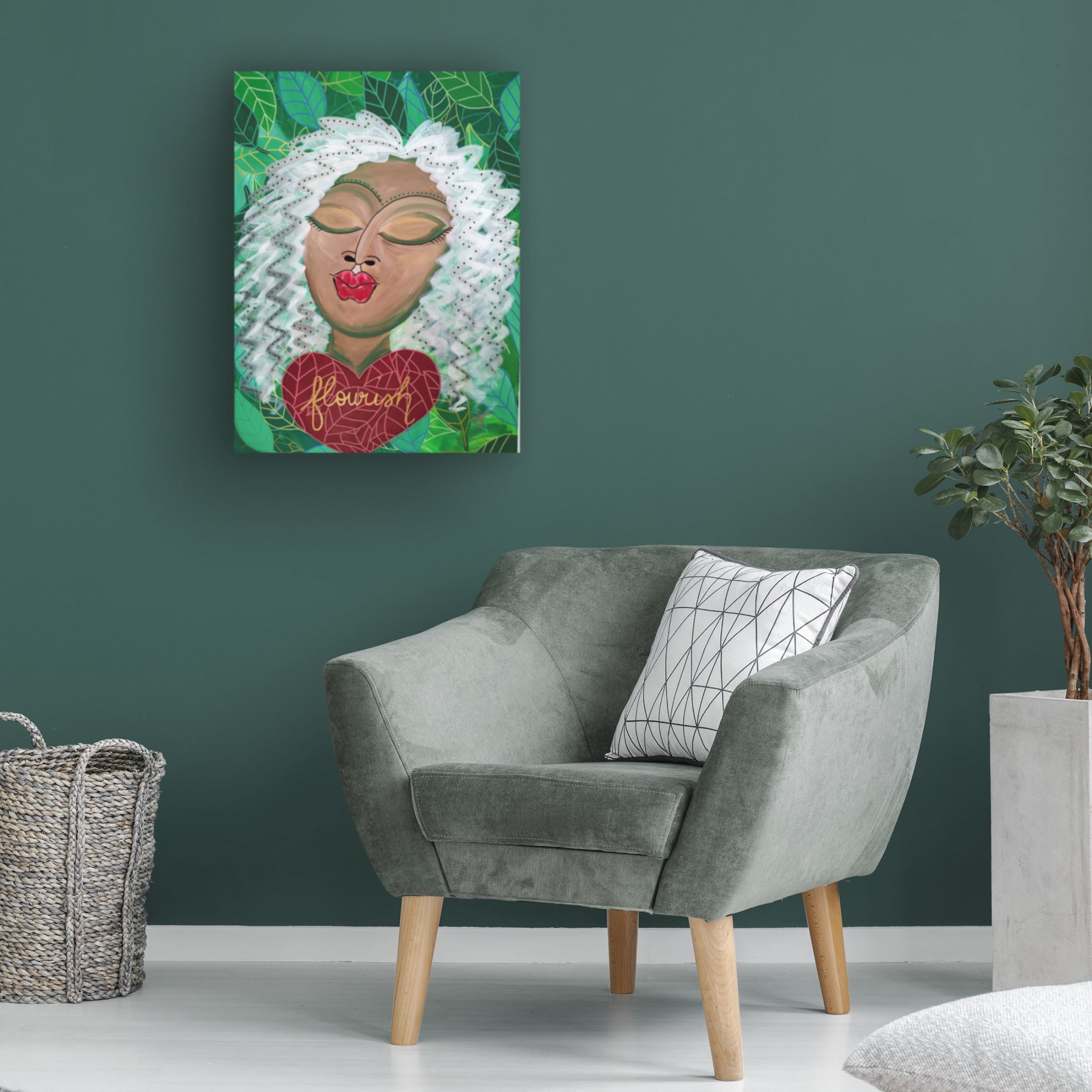 Canvas Wall Art - Rev. Dr. Angela Yarber 'Goddess of Flourishing' Wall Art for Living Room, Bedroom, or Office Décor by Trademark Fine Art - 18 x 24 Inches