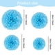thumbnail image 4 of Conjunto de papel Azul Yuarrent pompón flores Decoraciones para fiesta 10 pulgadas, 4 of 6
