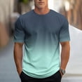 thumbnail image 2 of Gradient Print Short Sleeve Tee with Crew Neck for Everyday Casual Wear - Modern Gradient Design for Daily Use, 2 of 4