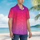 thumbnail image 3 of Balery Light Purple Glitter Camisas hawaianas de manga corta para hombre, camisas playeras de corte holgado, camisas de vacaciones con botones,Medium, 3 of 7