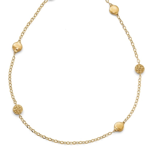 Beautiful Leslie's 14K Polished and D/C Necklace
