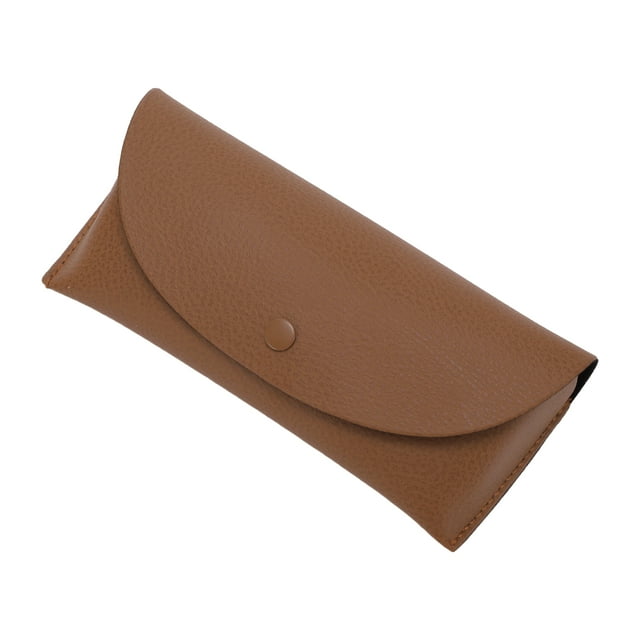 Estuche para gafas con patrón de lichi de Unique Bargains, estuche portátil para gafas de sol 6.89"x2.95"x1.57" marrón