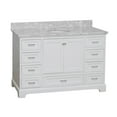 thumbnail image 2 of Harper 60" Single Bathroom Vanity with White Cabinet and Carrara Marble Top, 2 of 7