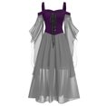 thumbnail image 3 of Vestido de bruja medieval vintage de Halloween para mujer, talla grande, hombros descubiertos, manga de mariposa, vestidos góticos, disfraces de carnaval, fiesta, 3 of 5
