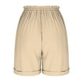 thumbnail image 6 of Clearance! Women's Bermuda Shorts 2025 Summer High Waisted Pocket Shorts Plus Size Business Casual Dressy Shorts Khaki XXXL Size, 6 of 8