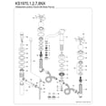 thumbnail image 3 of Kingston Brass KS1970NX Hamilton Widespread Bathroom Faucet with Brass Pop-Up, Matte Black, 3 of 5