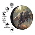 thumbnail image 4 of Rateoe Jungle Dinosaur Pattern Tire Cover Wheel Protectors Weatherproof Wheel Covers Universal Fit for Trailer Rv SUV Truck Camper Travel Trailers Accessories-15 inch, 4 of 6