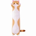 thumbnail image 1 of Cat Plush Pillow Doll Toy Soft Cat Stuffed Animal Long Pillow Toy Kitten Body Pillow Gift for Kids and Girlfriend, 1 of 5