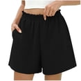 thumbnail image 3 of Sentmoon Hiking Shorts High Waist Lounge Shorts Women Breathable Solid Color Regular Fit Women Shorts with Pockets Streetwear for Work and Weekend Holiday S-2XL, 3 of 8