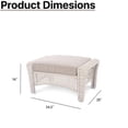 thumbnail image 2 of Krikacy Outdoor Ottoman with Cushioned Footrest,HDPE All-Weather Hand-Woven Rattan Footstool, Beige, 2 of 6