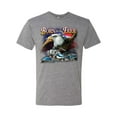 thumbnail image 2 of Wild Bobby, Born To Be Free Blad Eagle and American Flag Cars and Trucks Mens Premium Tri Blend T-Shirt, Premium Heather, 2XL, 2 of 3