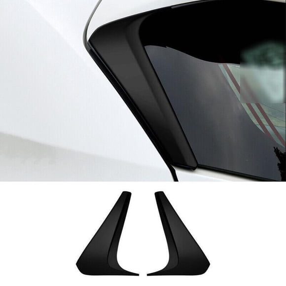 Black Steel Rear Window Side Spoiler Cover Trim Fit for Toyota Highlander 14-19