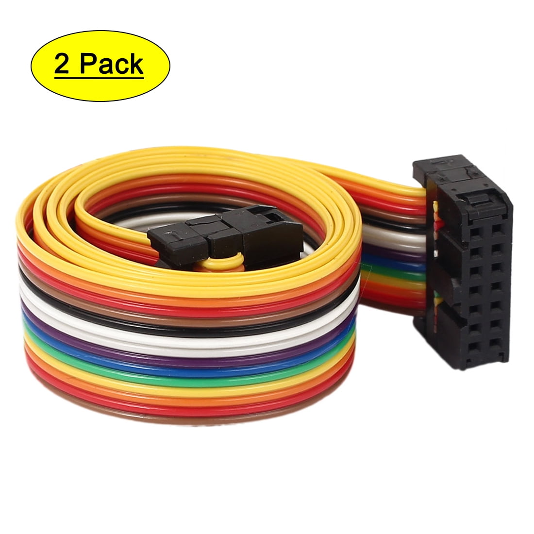 Dupont JST Connector Kit - 5 Sets Female To Female 4-Pin Connectors With 22AWG Pre-Crimped Wires (30cm Length, 4 Colors)