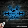 thumbnail image 3 of Craftnamesign Custom Kitchen Decor Metal Wall Art LED Light, Custom Kitchen Name Sign, 3 of 5