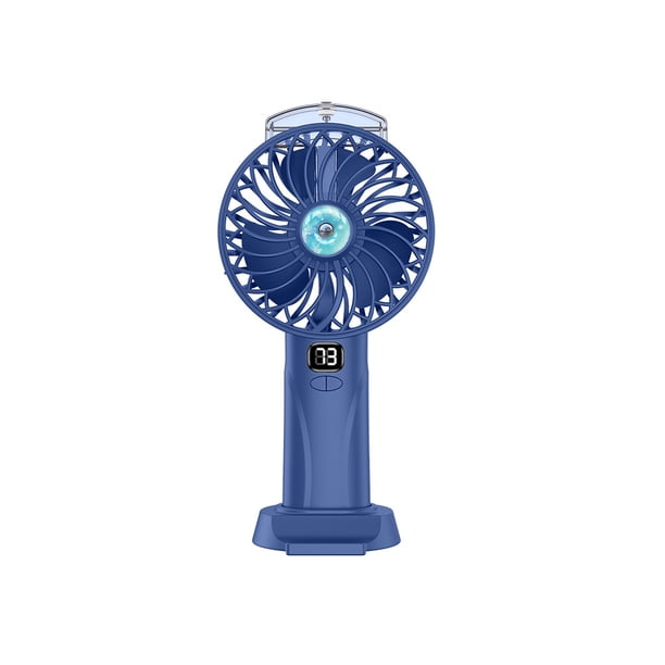 Naiovety Ventilador USB de mano portátil recargable Spray nueva refrigeración al aire libre oficina escritorio carga dormitorio estudiante niños Electrodomésticos Azul oscuro Naiovety HA079779-03B