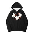 thumbnail image 5 of LRen Halloween Gifts for Girls Cute Ghost Pumpkin Hooded Sweatshirts Oversized Long Sleeve Hoodie Sweatshirt with Pocket Y2K Fall Winter Back to school, Halloween Tops, 5 of 5