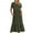 Army Green, variant on New trending & for spring Viikei Casual Dresses for Women,Women's Summer Casual Short Sleeve Crewneck Dress Casual Flowy Tiered Maxi Beach Dress with Pockets