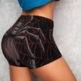 thumbnail image 4 of Fuzoiu Spider with Skull Print Women's Workout Shorts,Workout Biker Shorts Women,Exercise Fitness Shorts,Scrunch Short, Athletic Shorts for Gym Yoga Running Sport Active-XX-Large, 4 of 8