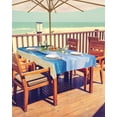 thumbnail image 2 of Hokiten Outdoor Tablecloths with Umbrella Hole & Zipper, Palm Tree Beach Rectangle Tablecloth 60x120 Inch, Summer Ocean Blue Sky Cloudy Scenery Waterproof Table Cloth, Patio/Pool/Picnic Table Covers, 2 of 7