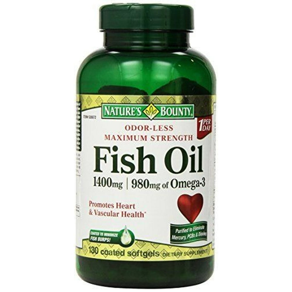 Nature's Bounty Fish Oil 1400 mg 130 Softgels