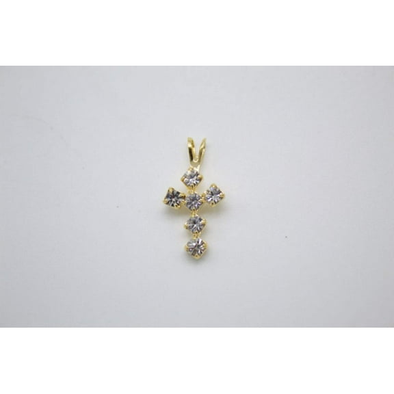 Small CZ Cross Pendant