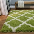 thumbnail image 3 of Maxy Home Bella Trellis Green 5 ft. x 7 ft. Shag Area Rug, 3 of 7