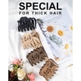 thumbnail image 3 of 4 Pieces 3.5'' Large Octopus Claw Clips for Thick Long Hair, Big Hair Clips for Women, Strong Hold Hair Claw Clips, Matte Non-slip Jaw Hair Clips (Black), 3 of 8
