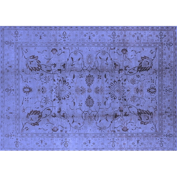 Ahgly Company Indoor Rectangle Oriental Blue Traditional Area Rugs, 2' x 3'