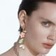 thumbnail image 5 of Pendientes largos con borlas y flores de pétalos de cereza, muy femeninos, 5 of 7