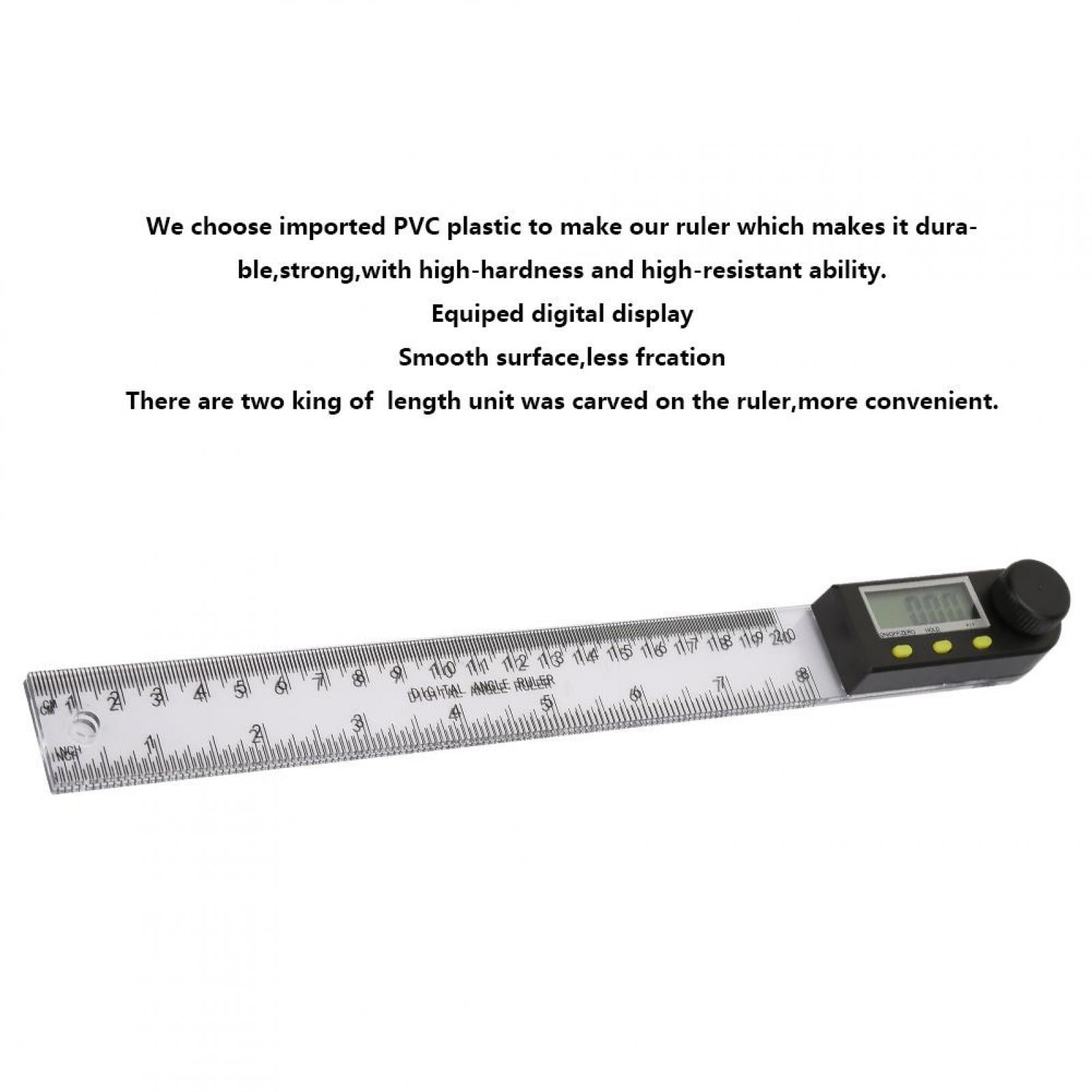 Digital Protractor Ruler-PVC 0-200mm Electronic Digital Protractor Goniometer Angle Finder Gauge Ruler 