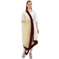 thumbnail image 2 of Phagun Womens Scarf Net Dupatta Wrap Hizab Throw Indian Chunni Long Stole-Beige, 2 of 5